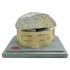 Modello anatomico della base del cranio umano della scuola Paravia, Italia 1950