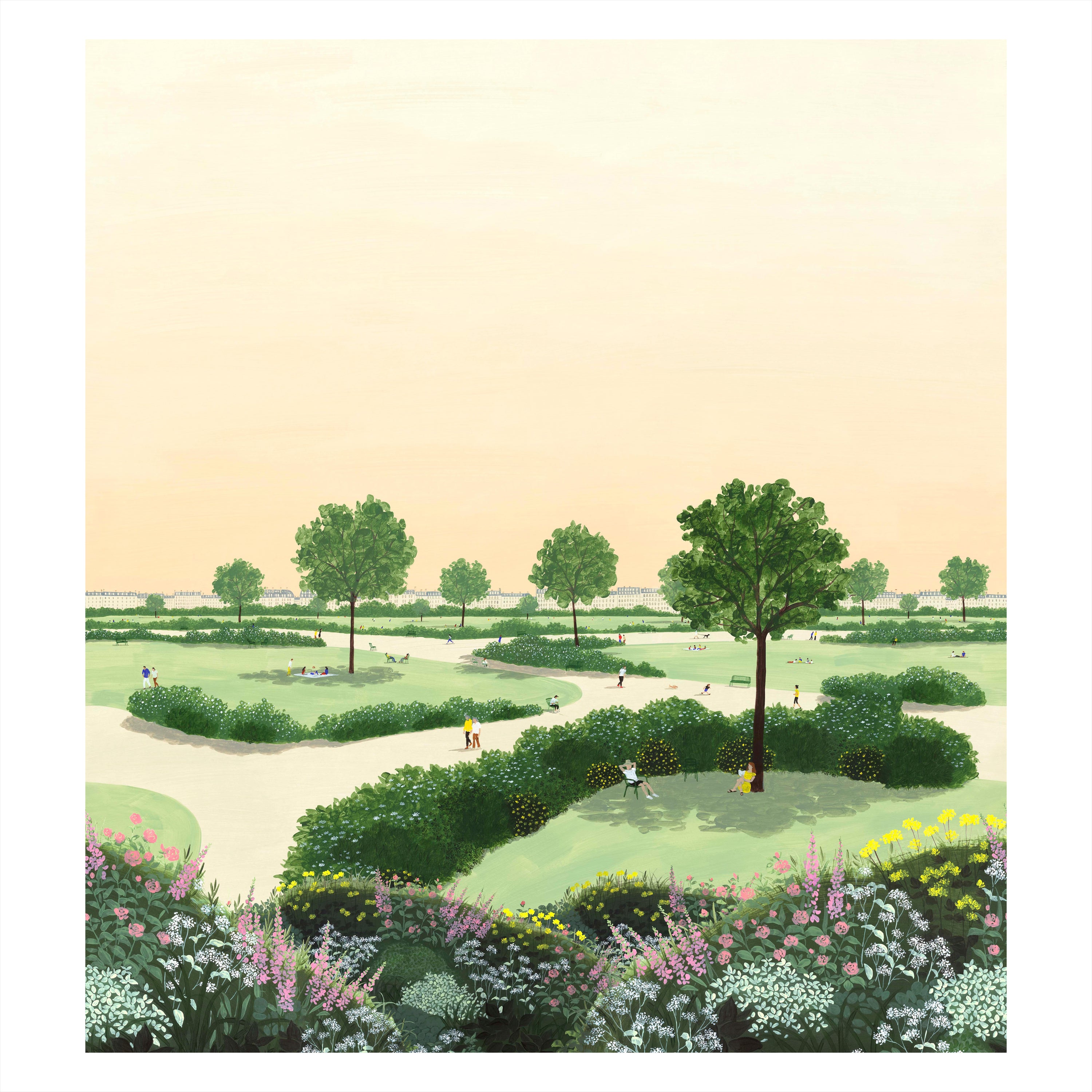 Parc, Customizable, Digital Printing, Mural Decor, Isidore Leroy For Sale