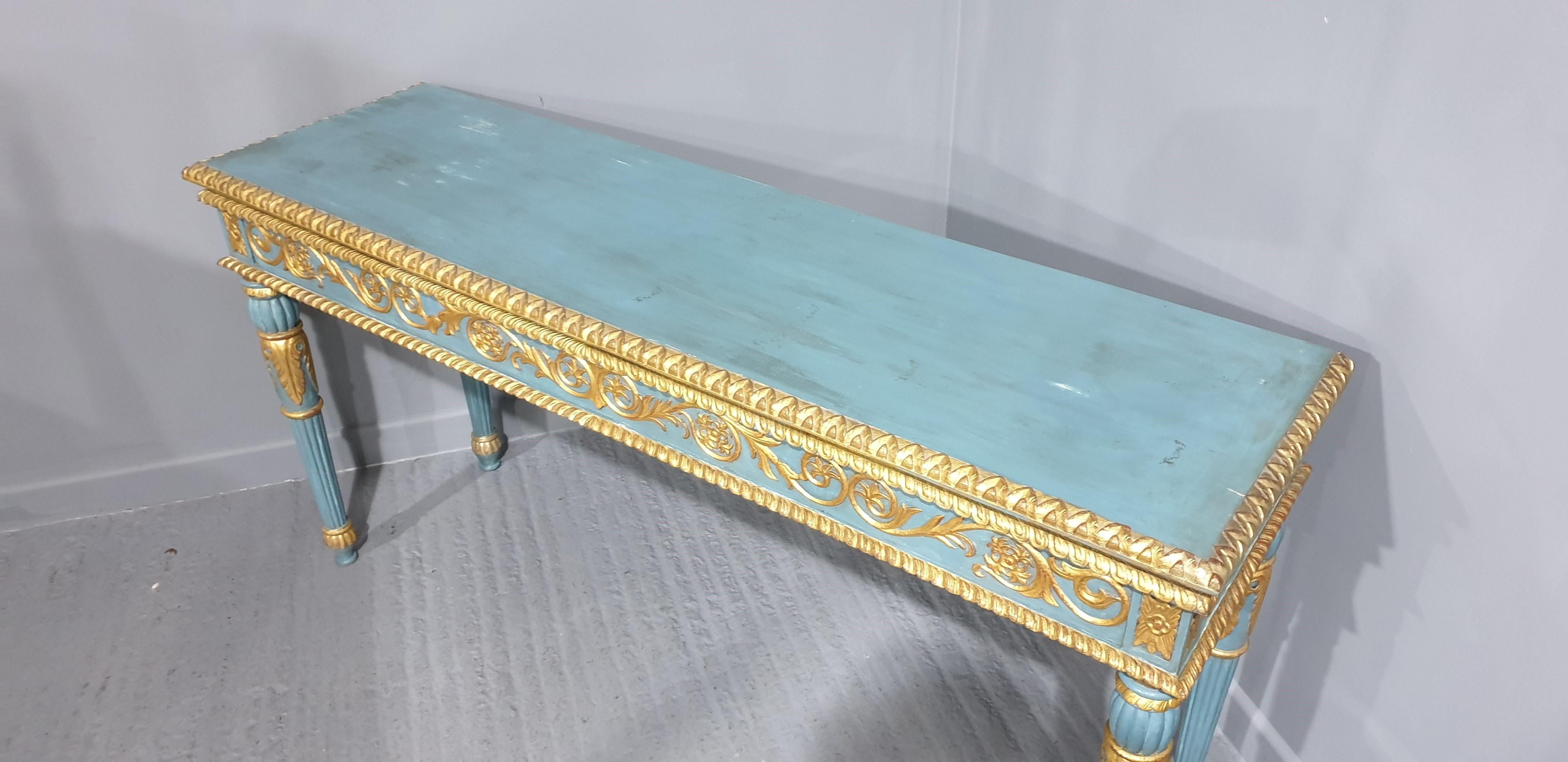 Parcel Gilded Console Hall Table For Sale 2
