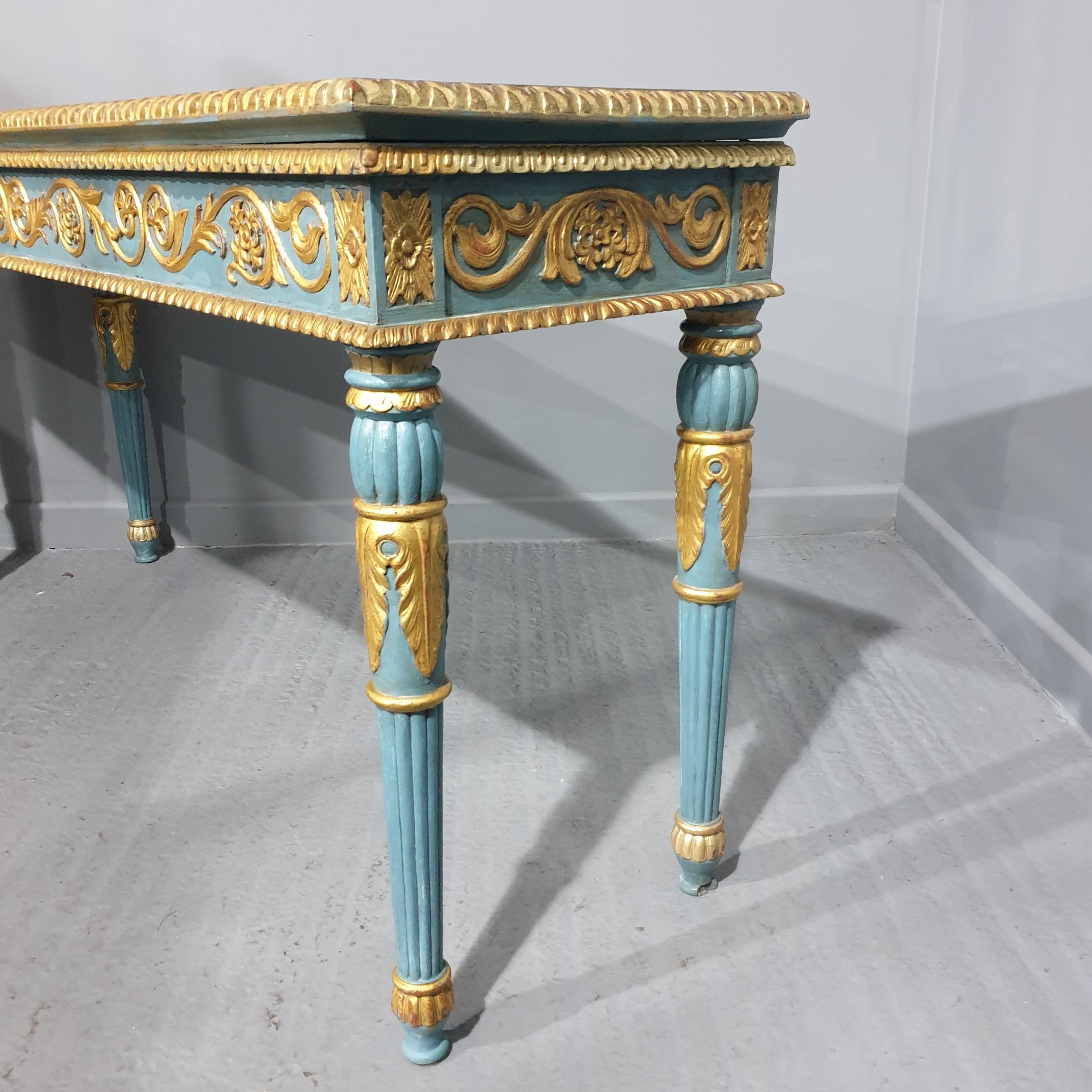 Parcel Gilded Console Hall Table For Sale 4