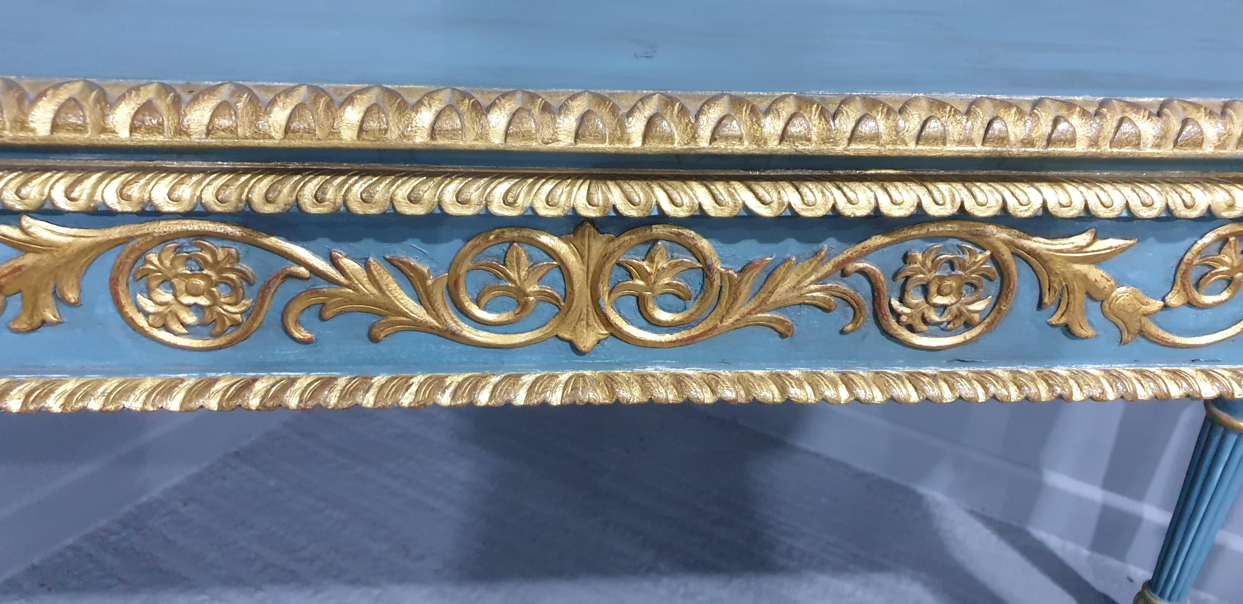 Gilt Parcel Gilded Console Hall Table For Sale