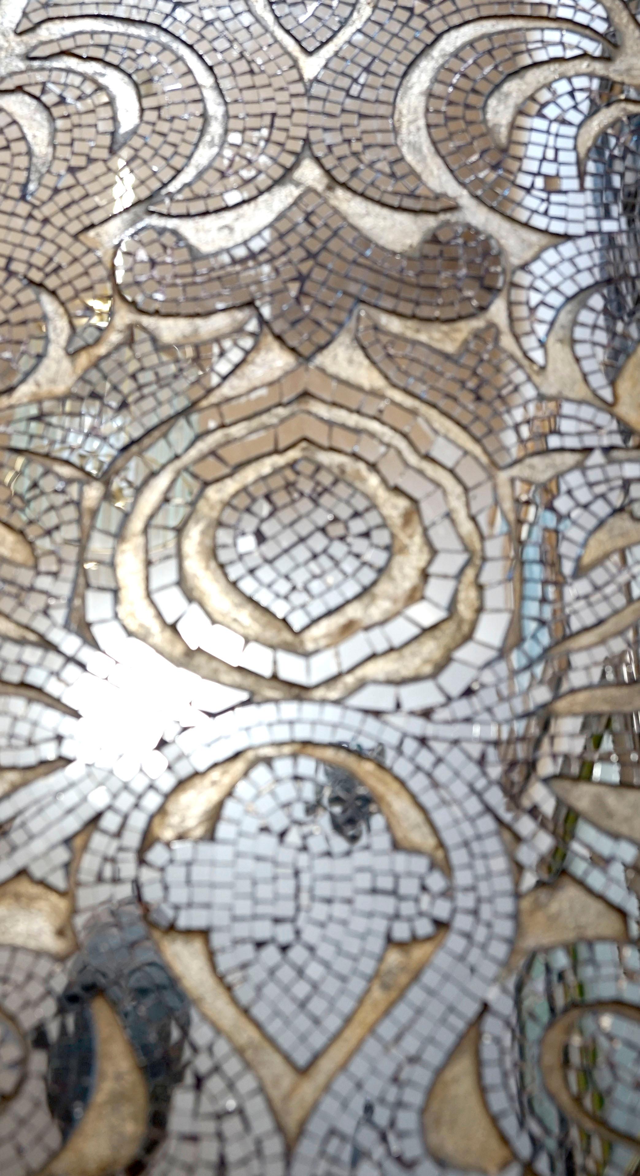 Parcel Gilt Art Deco Style Mosaic Mirror Tile Wall Panel For Sale 1