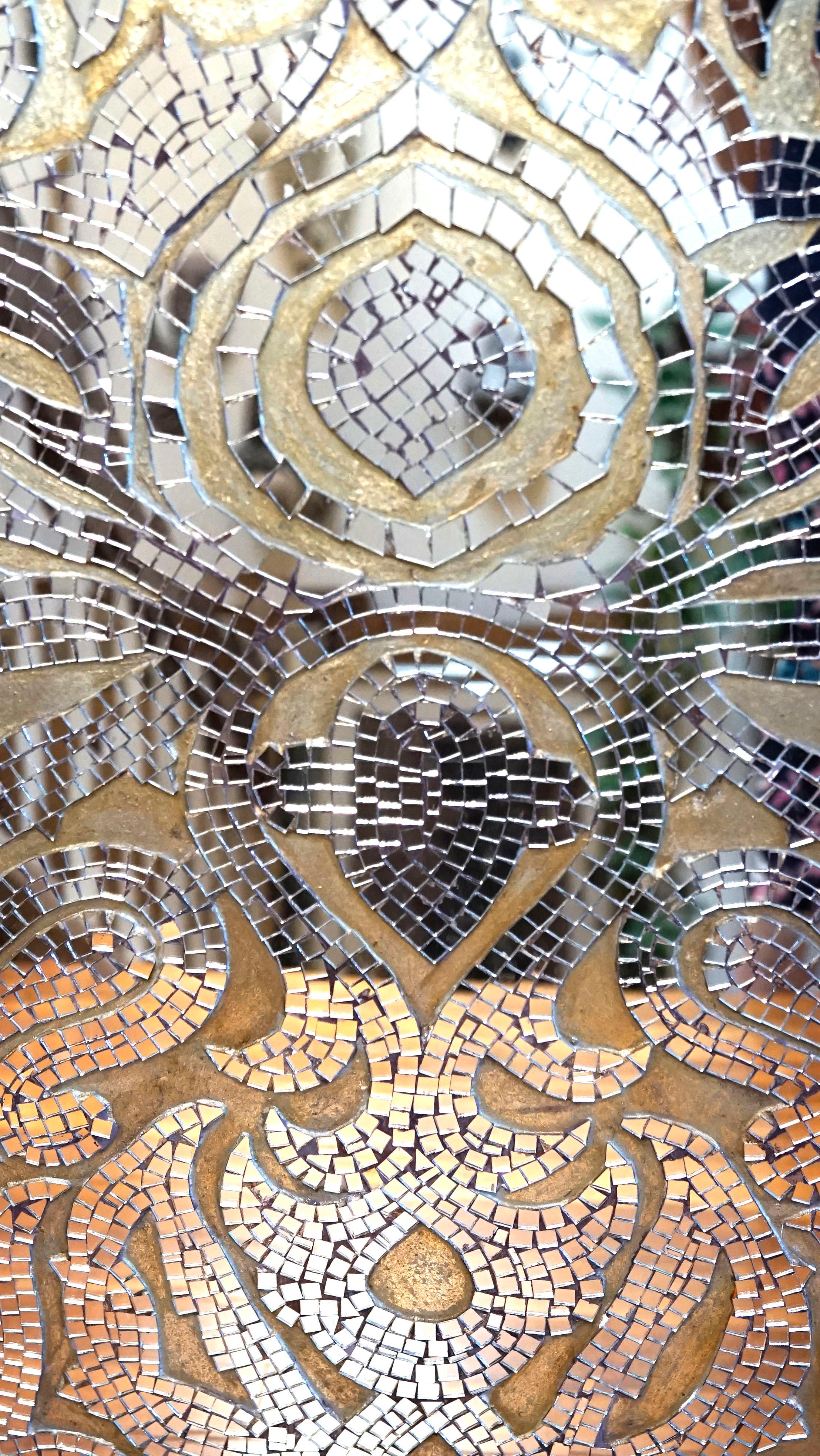 mosaic mirrored wall panel