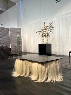 PARCELA Steel and horsehair table from Mexico