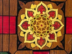 Parcheesi Board Five Colors Original Paint