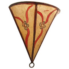 Parchment African Wall Sconce Handcrafted in Morocco