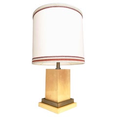 Parchment and Brass Table Lamp by Aldo Tura, Italy 1960s-1970s