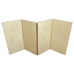 Parchment and Silverleaf Low Folding Screen