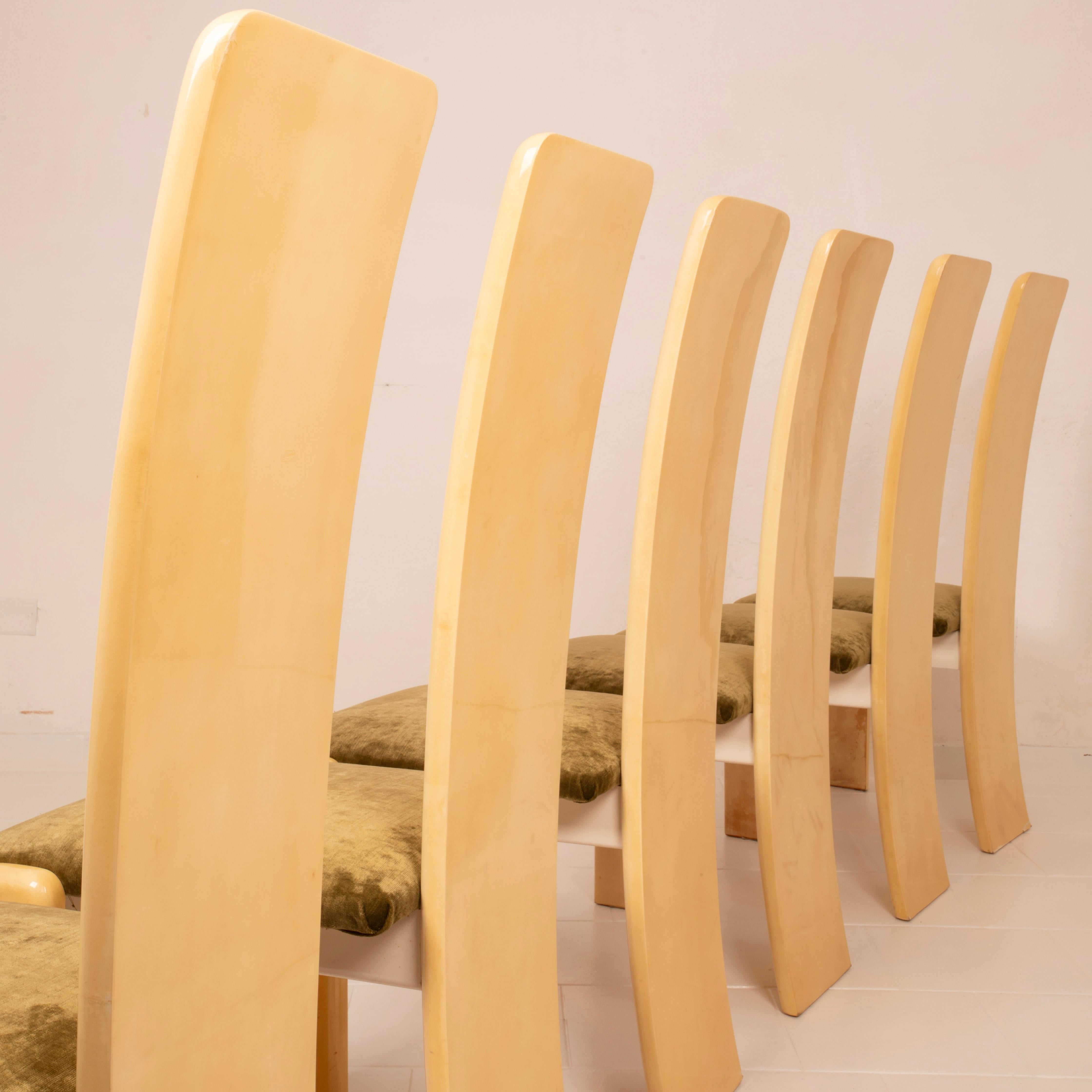 Chaises en parchemin par Aldo Tura pour Tura Milano 1960 Ensemble de 2 en vente 1