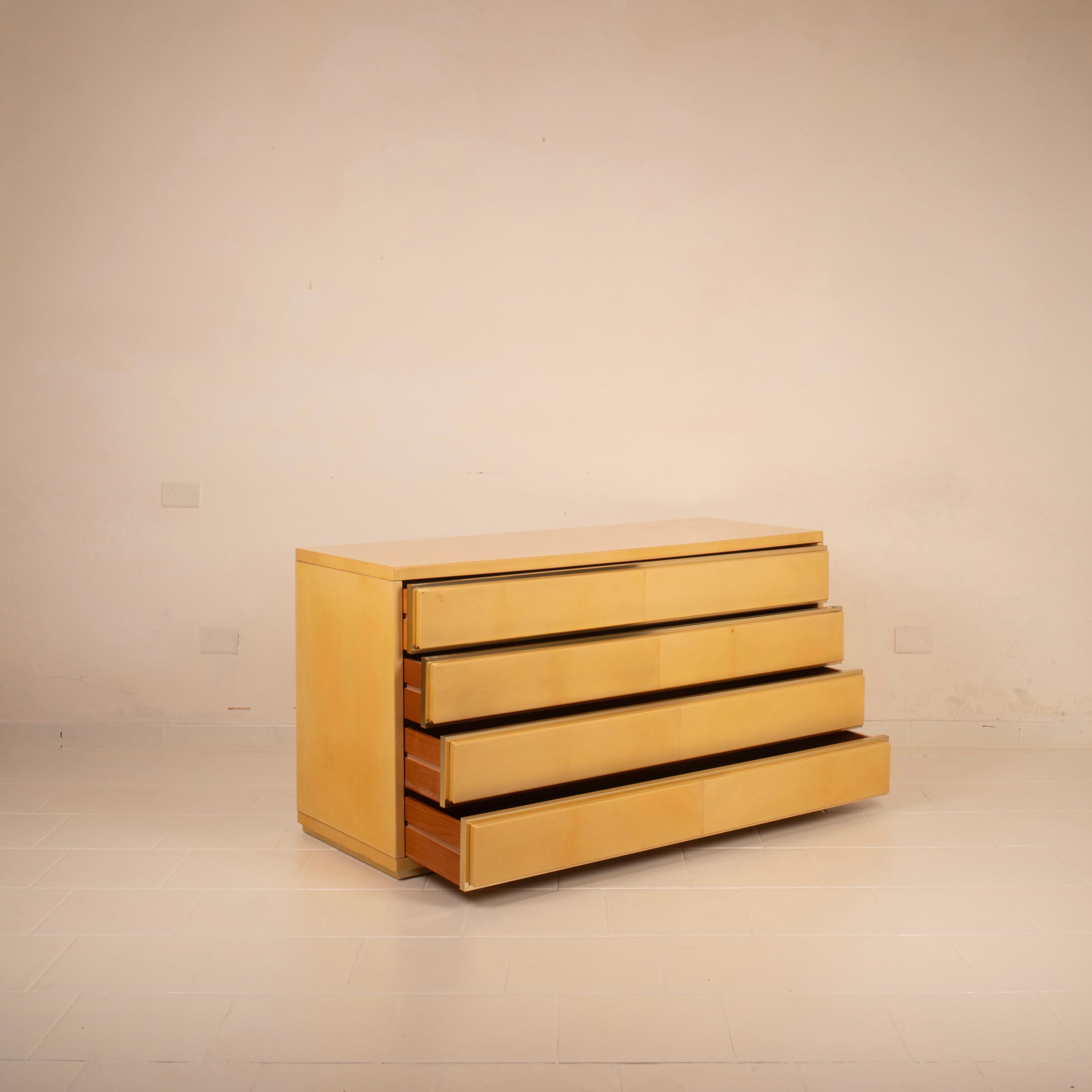 Parchment Chest of Drawers by Aldo Tura for Tura Milano en vente 7