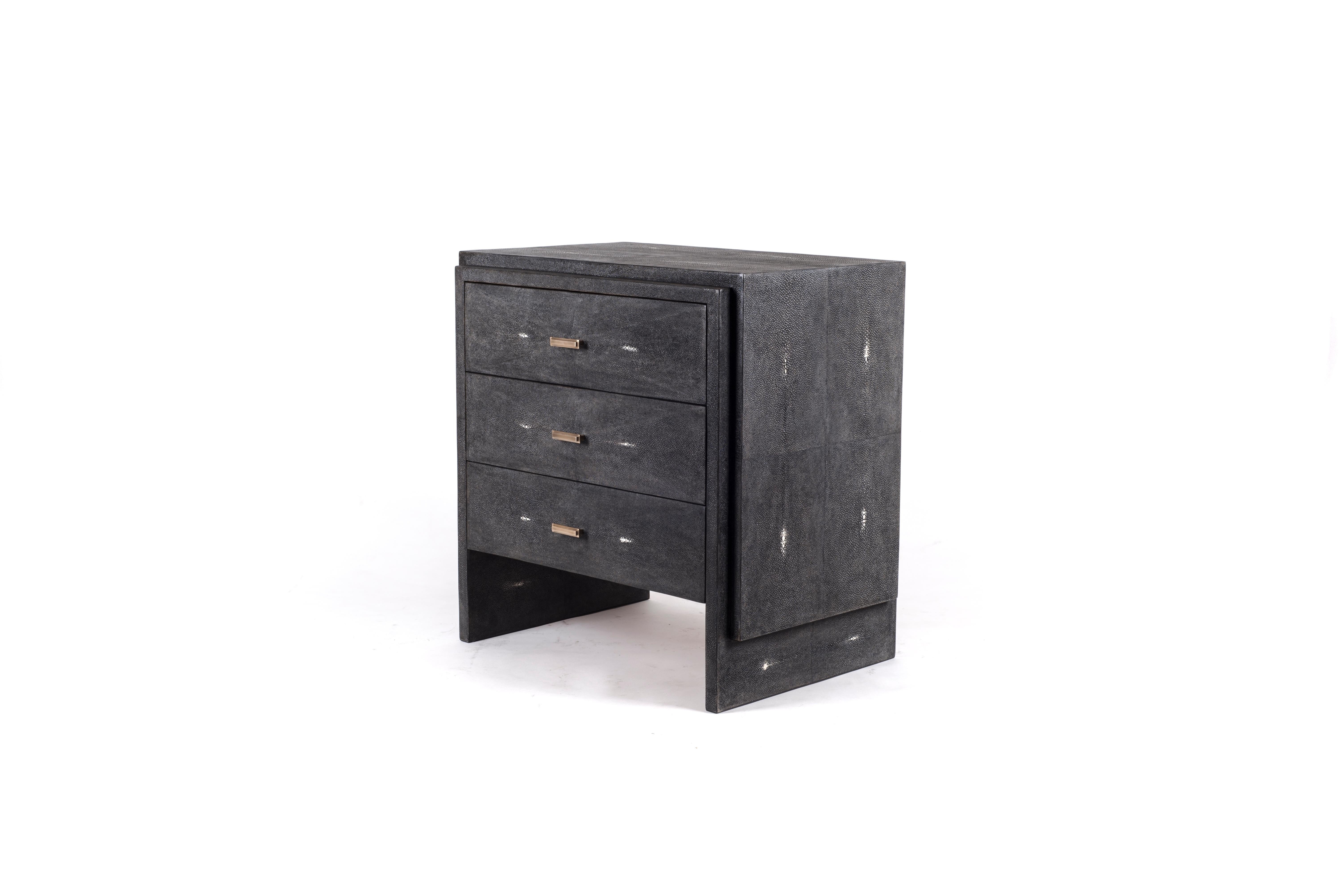 Parchment Chest of Drawers with Beveled Drawers by R&Y Augousti For Sale 4