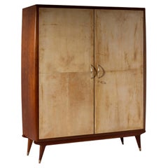 Armoire en parchemin, fabrication italienne, années 1950