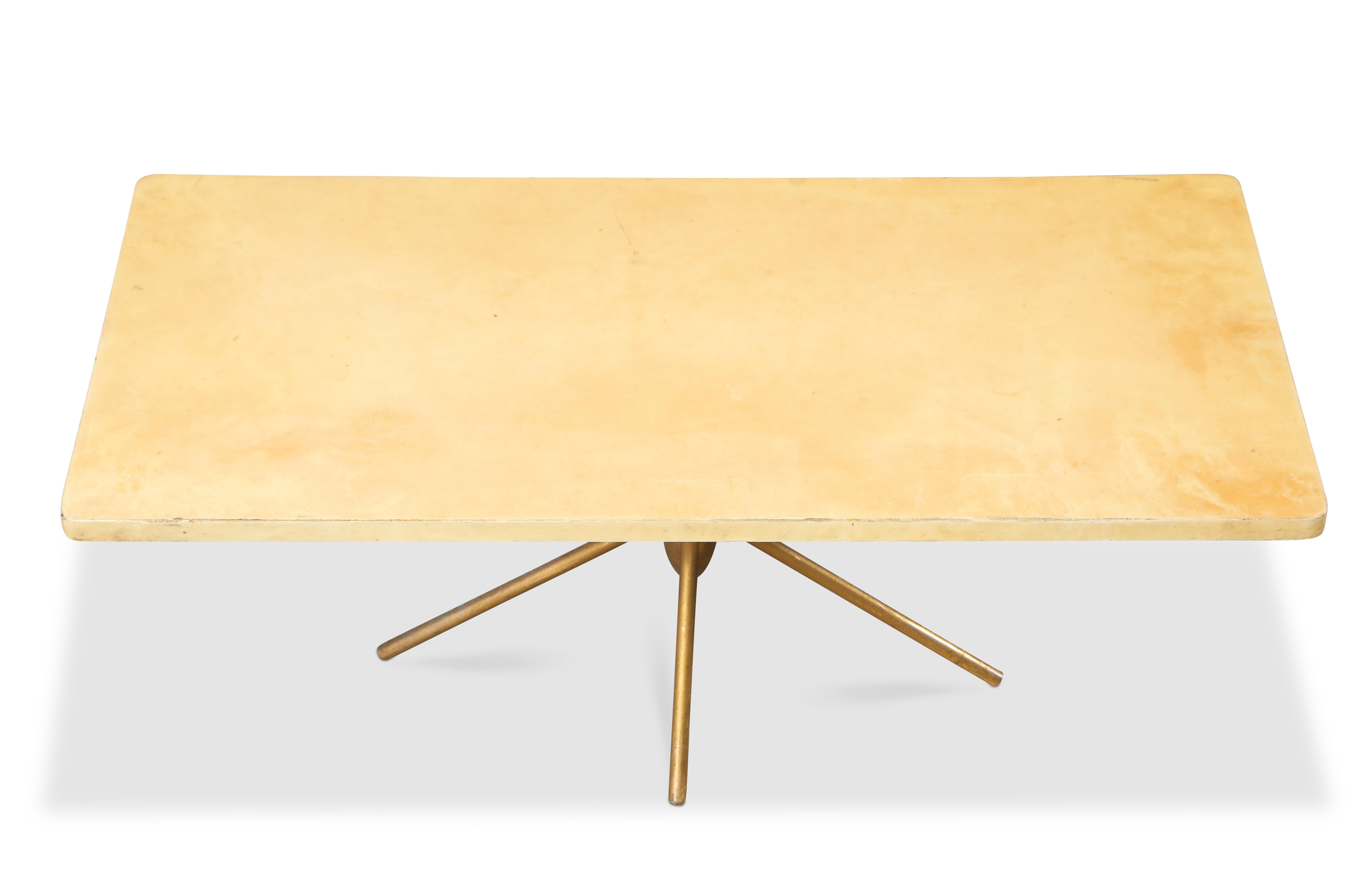 Mid-Century Modern Parchment Cocktail Table, by Aldo Tura