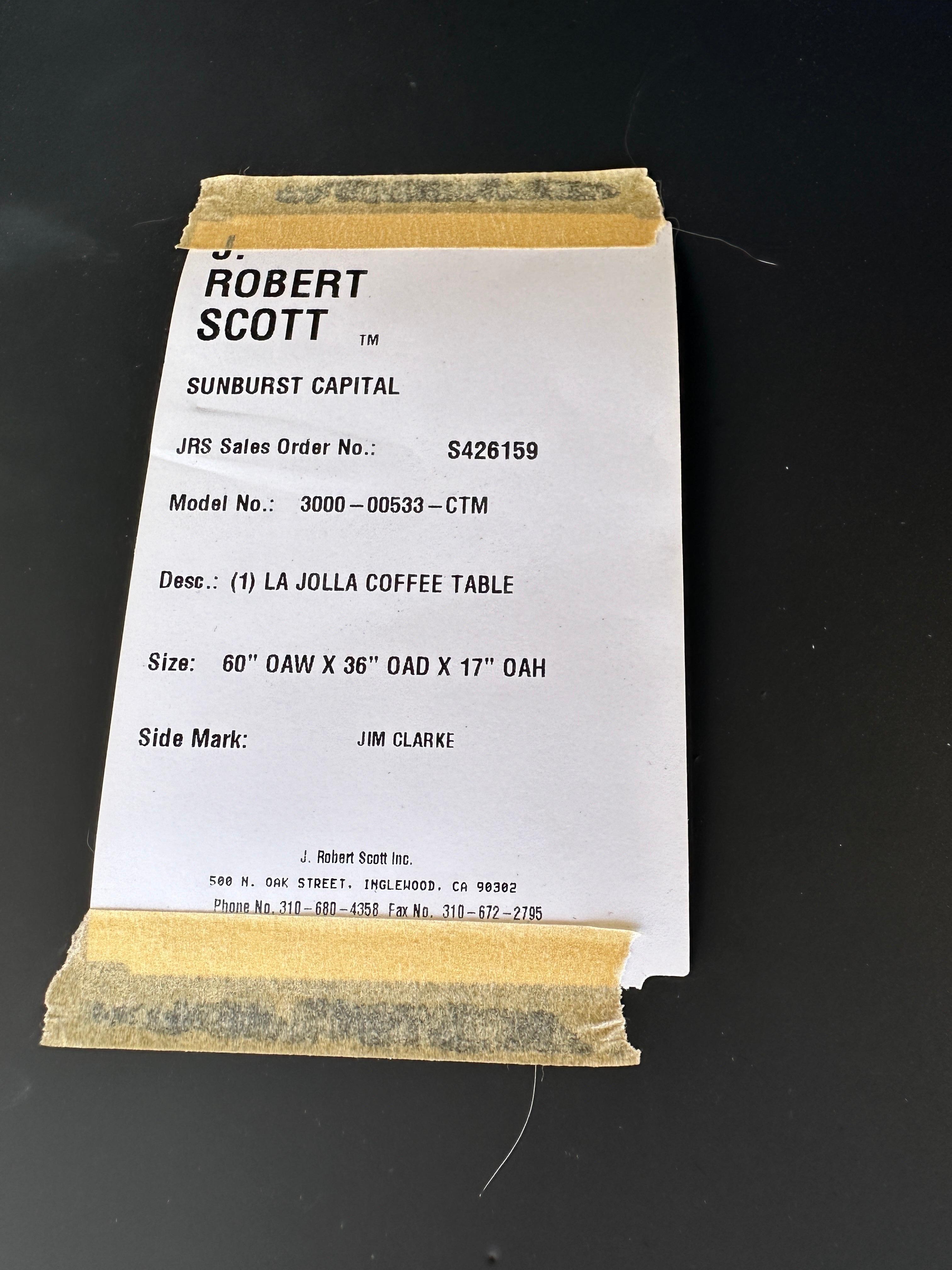 Américain Table basse en parchemin de J. Robert Scott en vente