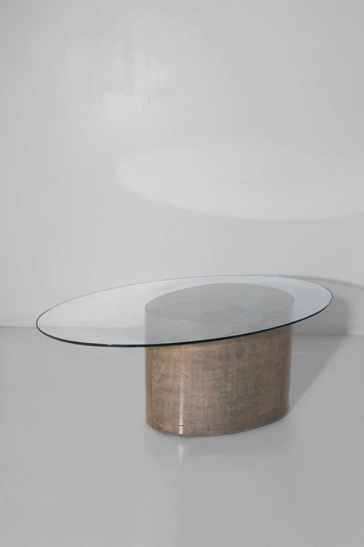 Parchment coffee table pedestal by Aldo Tura In Good Condition For Sale In Milano, IT