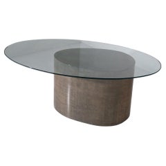 Pedestal de mesa de centro en pergamino de Aldo Tura