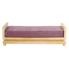 Parchment Covered Day Bed in the Manner of Jean-Michel Frank