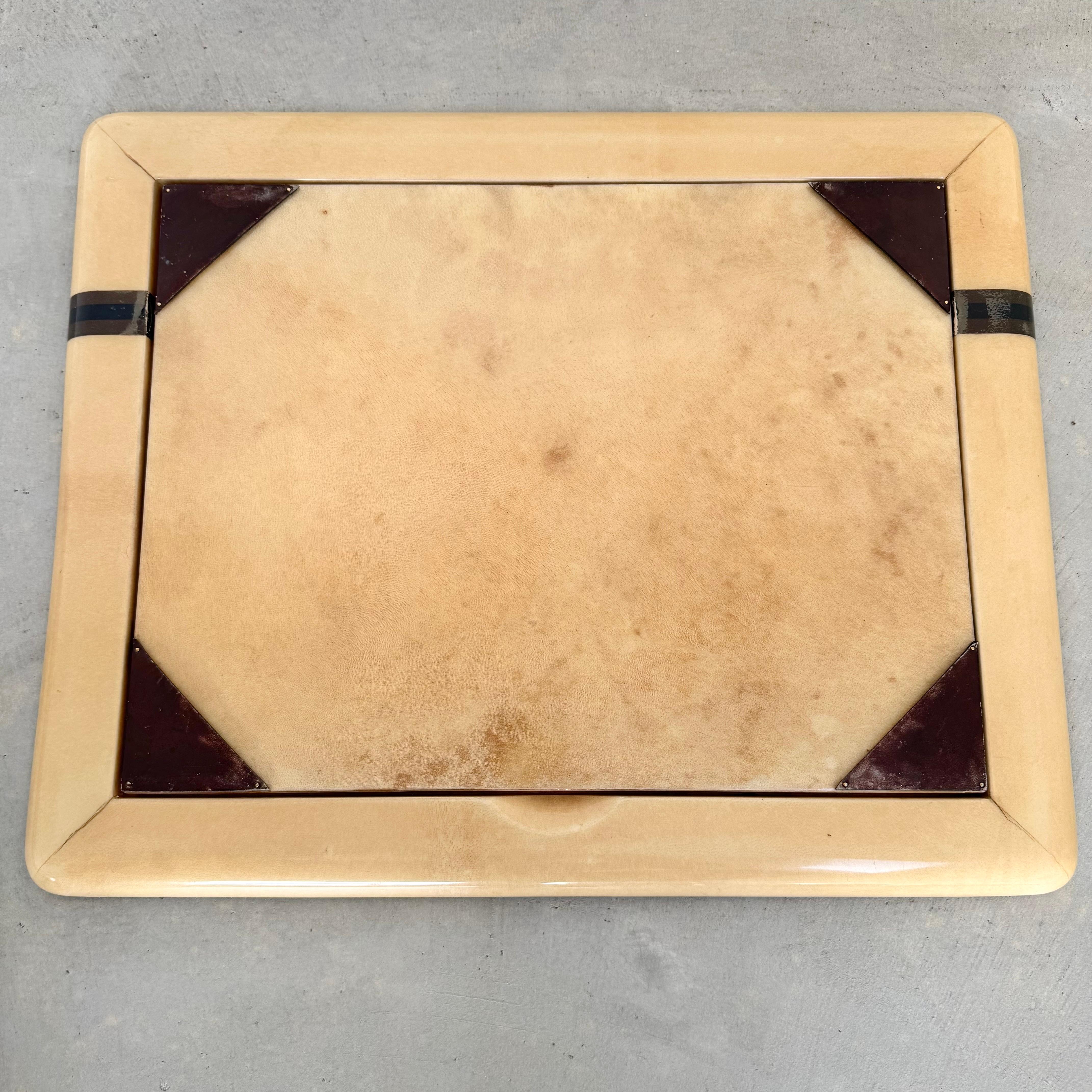 Italian Parchment Desk Pad by Gucci, 1930s Italy For Sale