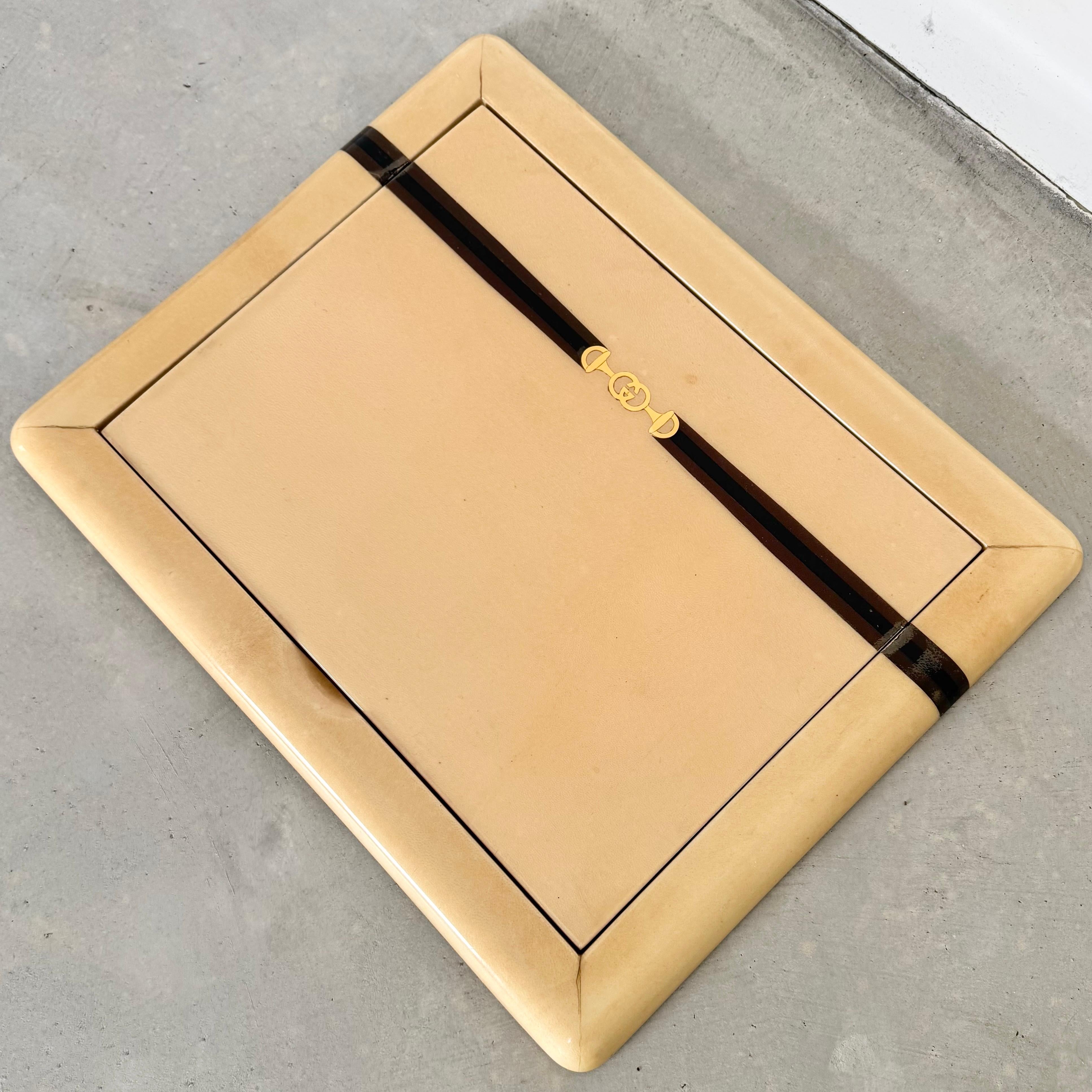 Mid-20th Century Parchment Desk Pad by Gucci, 1930s Italy For Sale