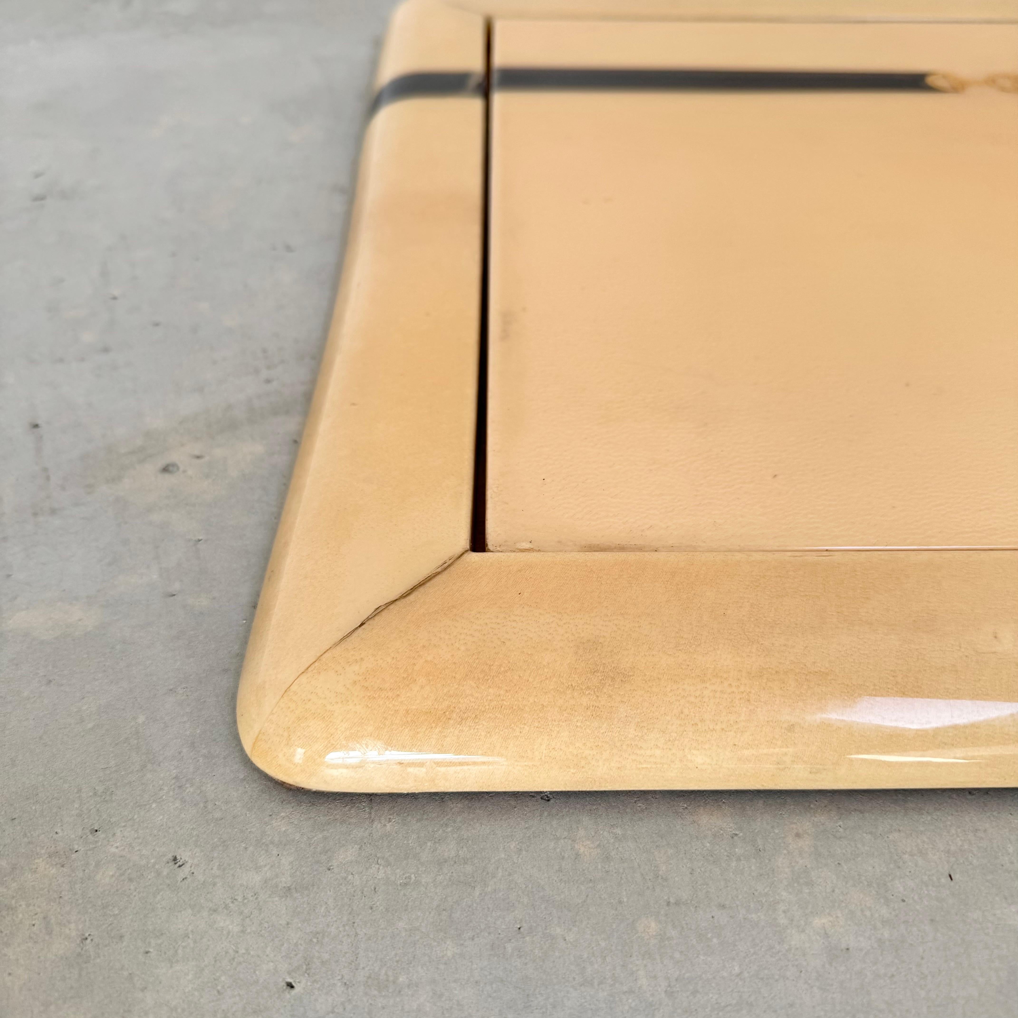Wood Parchment Desk Pad by Gucci, 1930s Italy For Sale