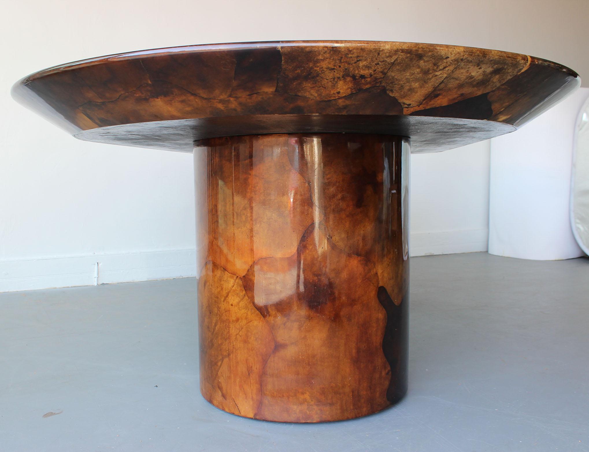 Late 20th Century Parchment Dining Table in the Manner of Karl Springer