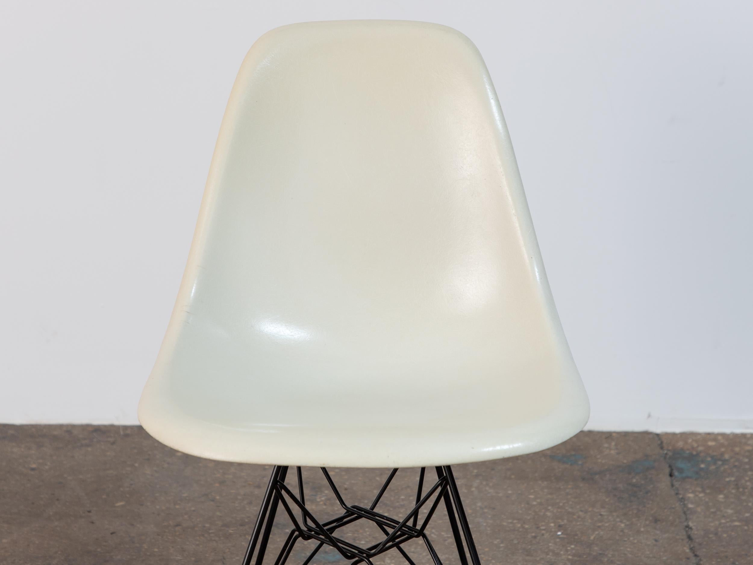 American Parchment Eames for Herman Miller Vintage 1960s Fiberglass Shell Chairs For Sale
