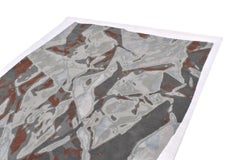 "Parchment Gray" Contemporary Area Rug in Himalayan Wool and Chinese Silk