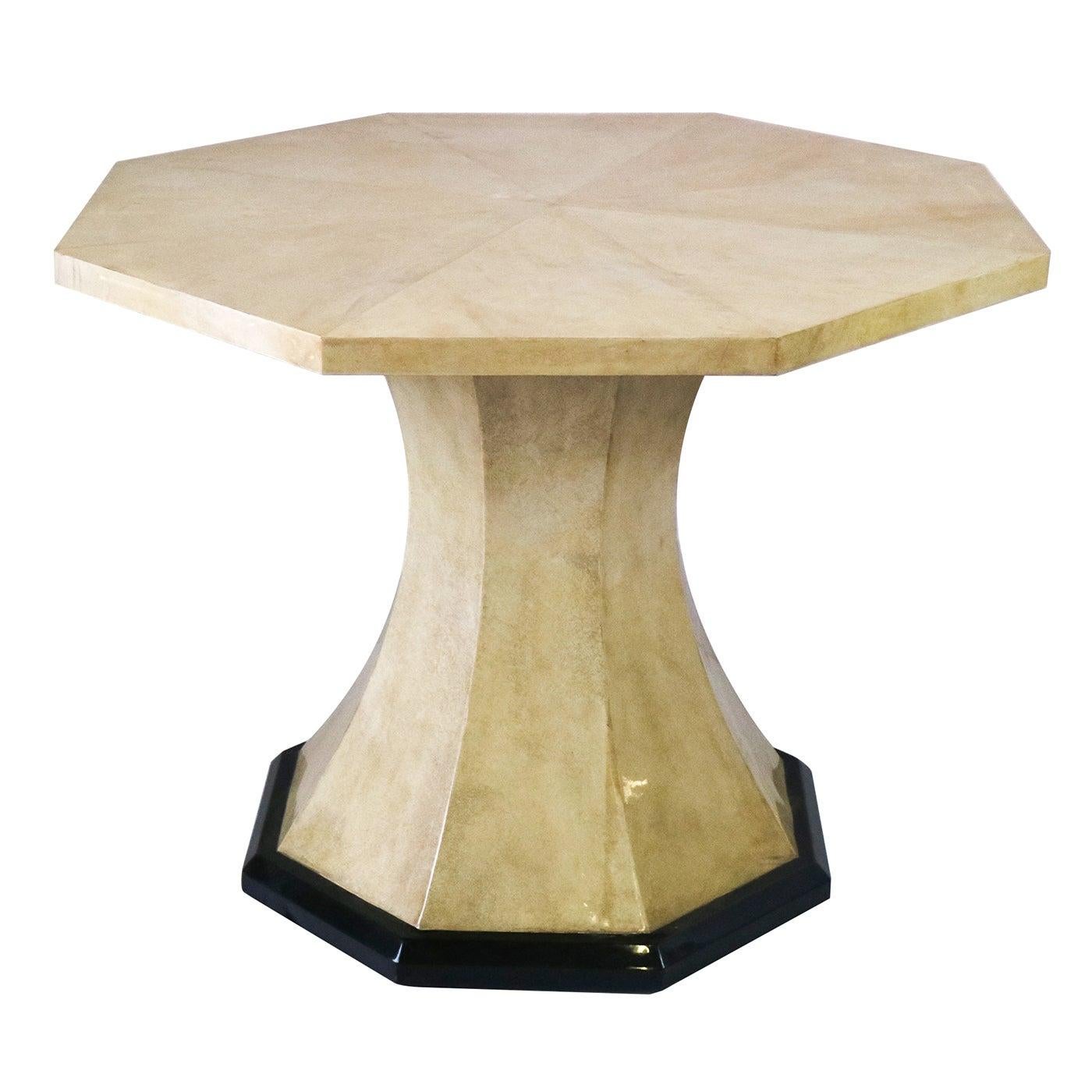 Goatskin Parchment Rectangular Dining Table at 1stDibs