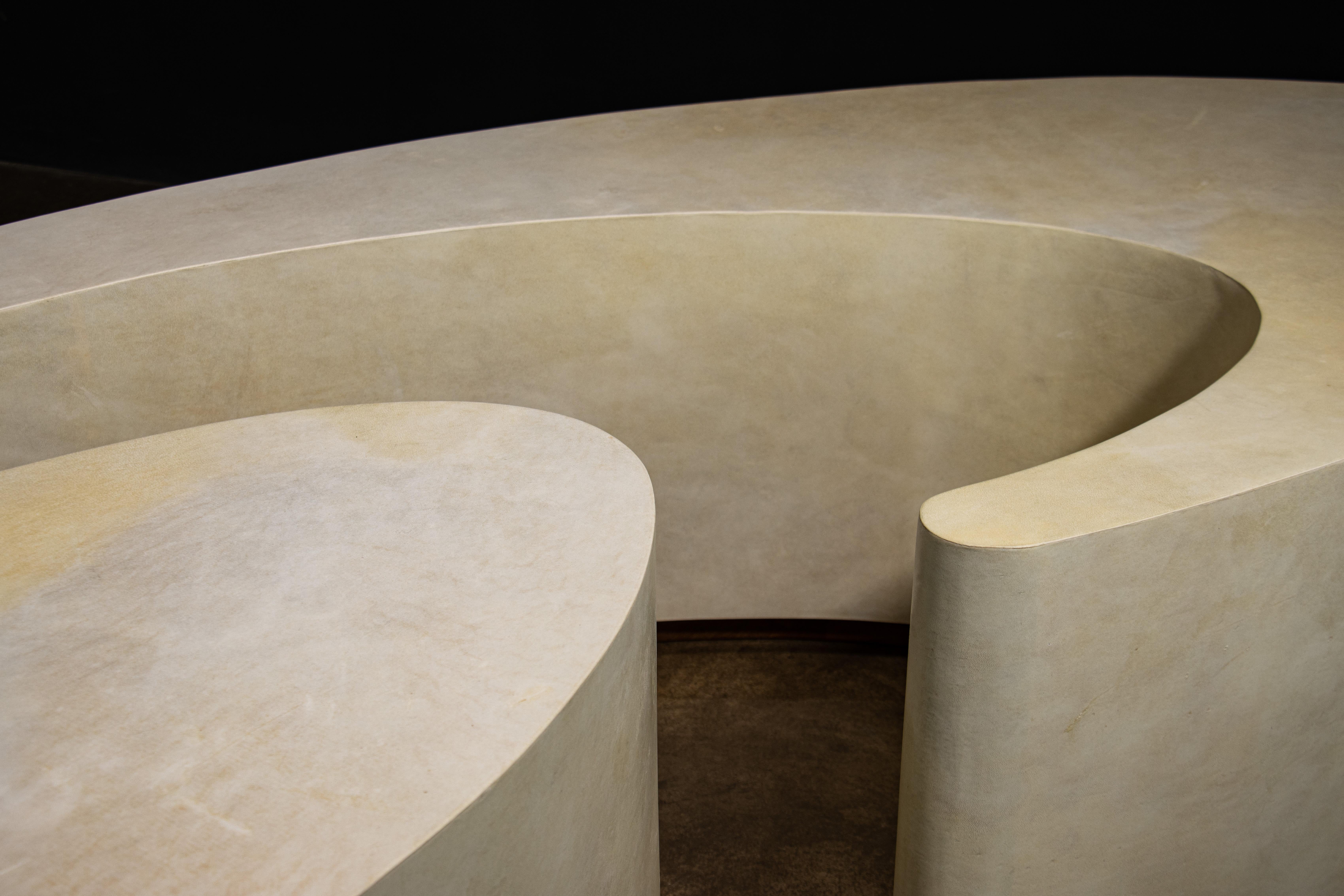 Parchment Modern Sculptural Nesting Coffee Tables x Costantini, Cadenza In Stock For Sale 4