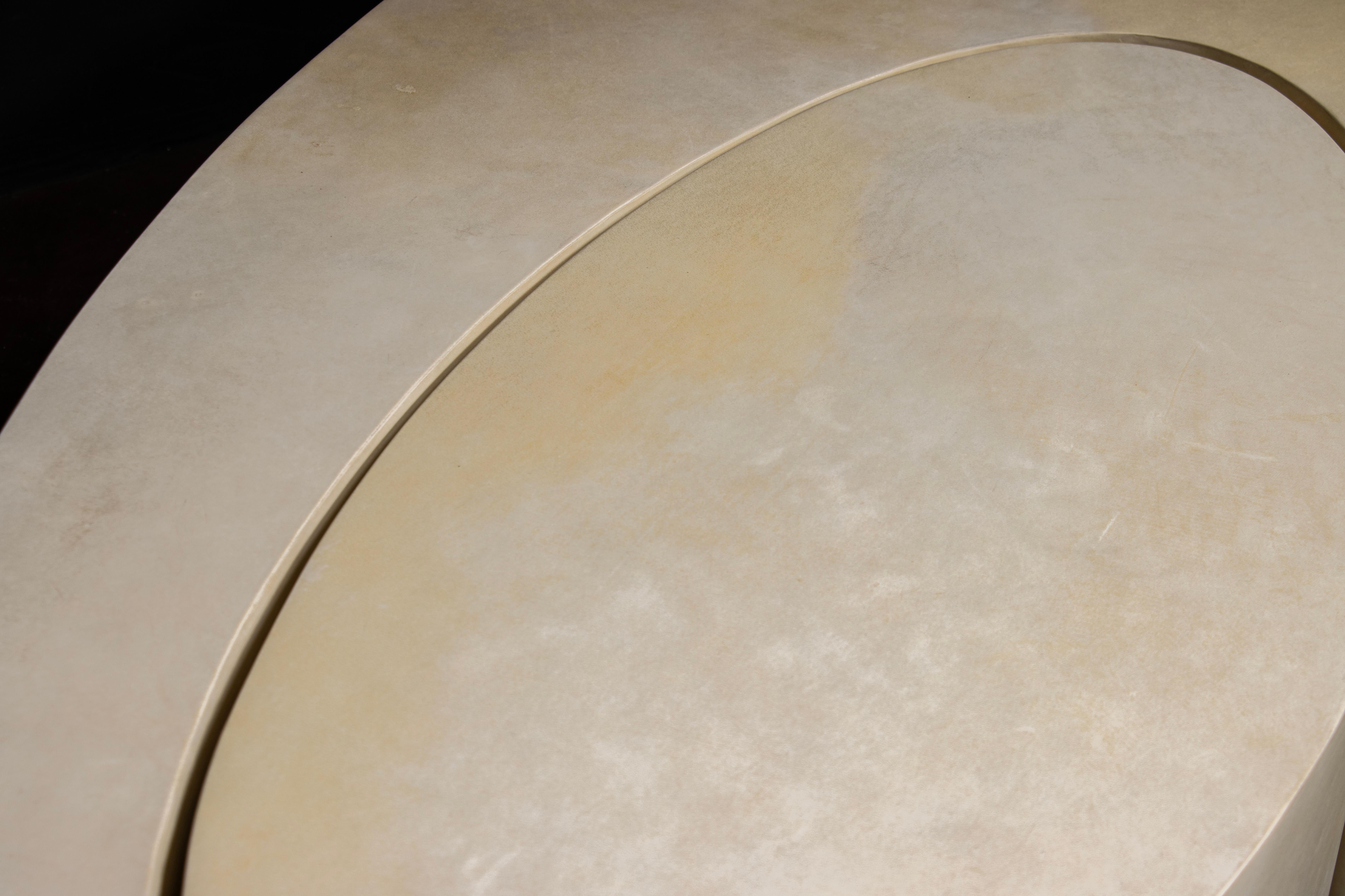 Parchment Modern Sculptural Nesting Coffee Tables x Costantini, Cadenza In Stock For Sale 6