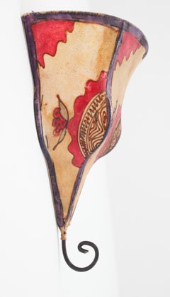 Decorazione da parete in pergamena di arte marocchina africana