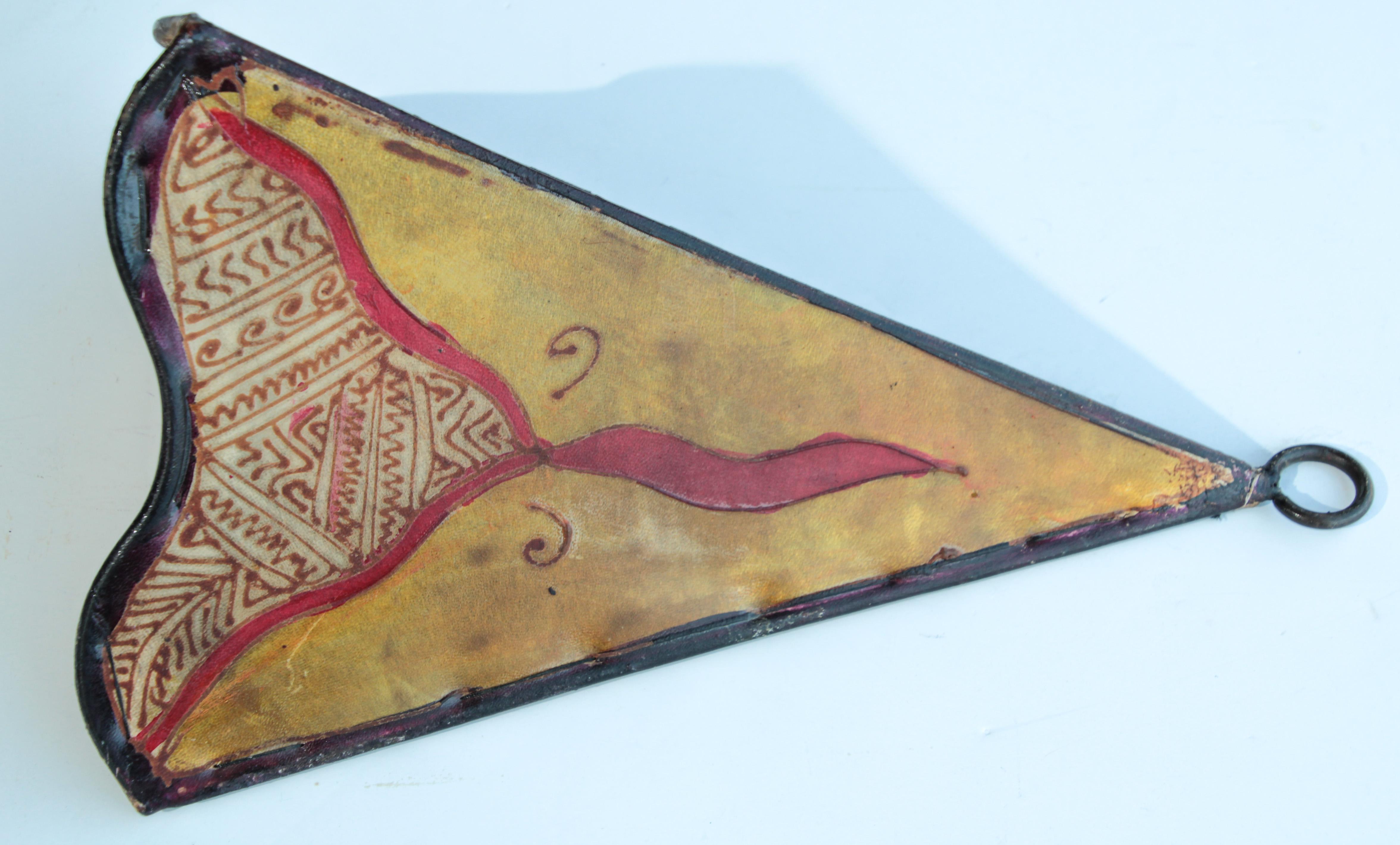 Applique d'arte nordafricana vintage in pergamena in vendita 2
