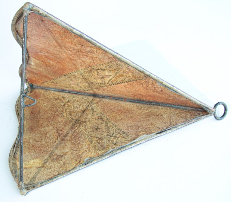 Parchment North African Tribal Art Wall Sconce For Sale at 1stDibs