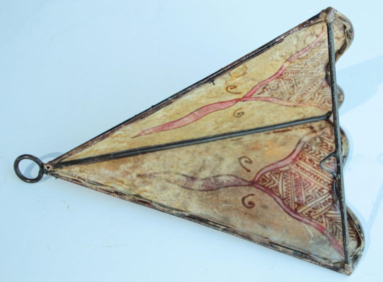 Parchment North African Tribal Art Wall Sconce For Sale at 1stDibs