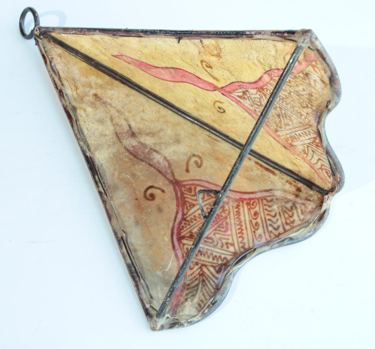 Parchment North African Tribal Art Wall Sconce For Sale at 1stDibs