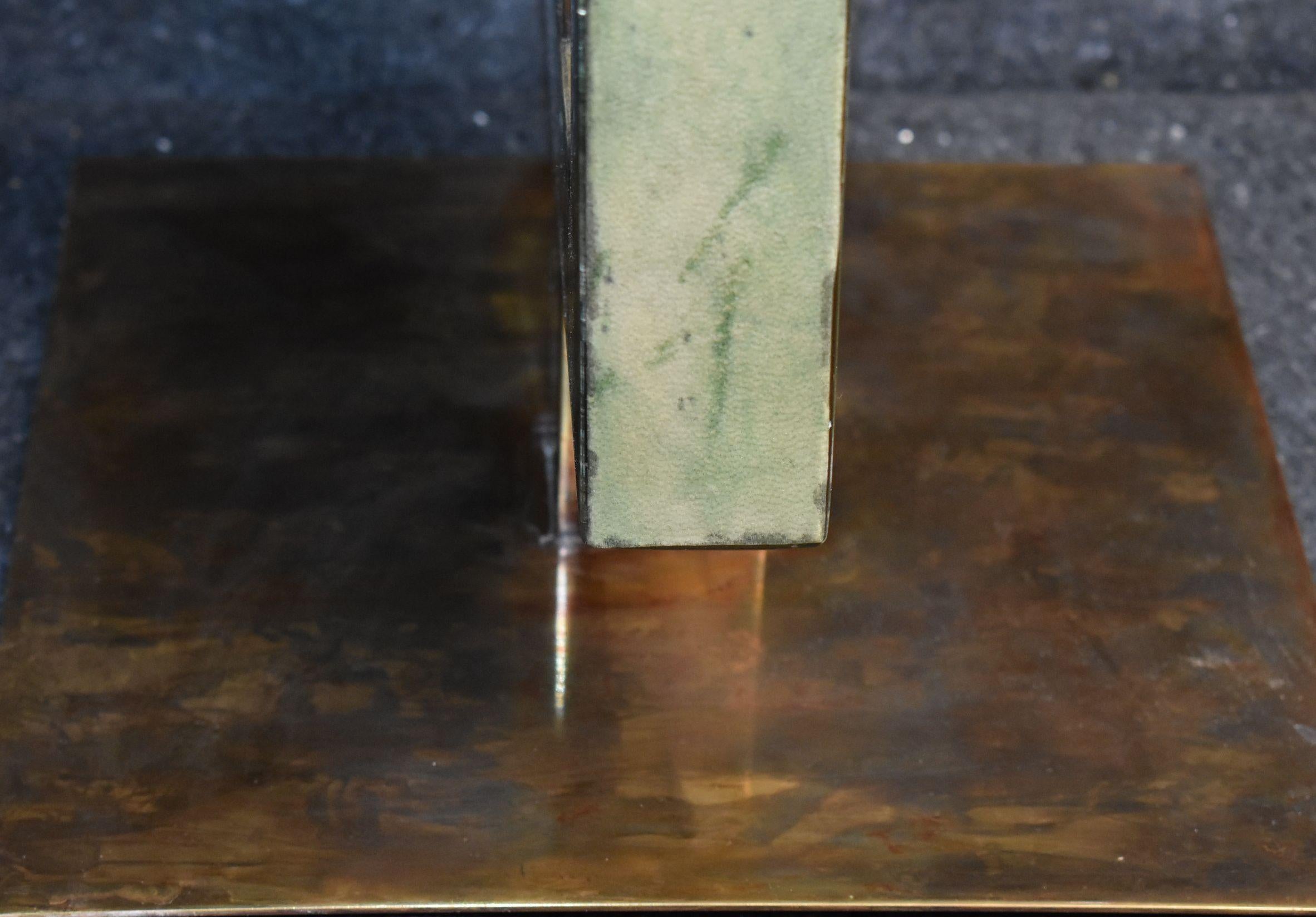 Brass Parchment Sculptural Candleholder For Sale