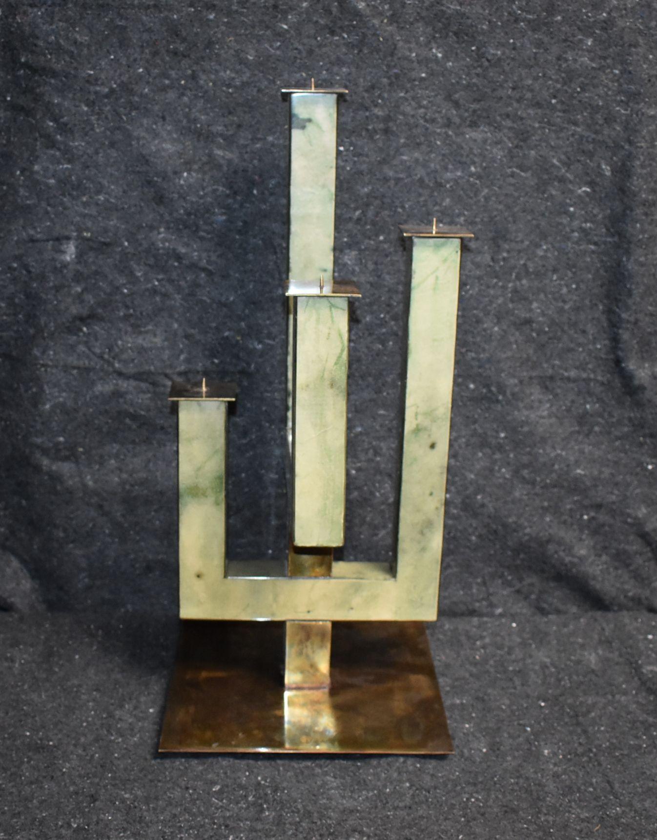 Parchment Sculptural Candleholder For Sale 1