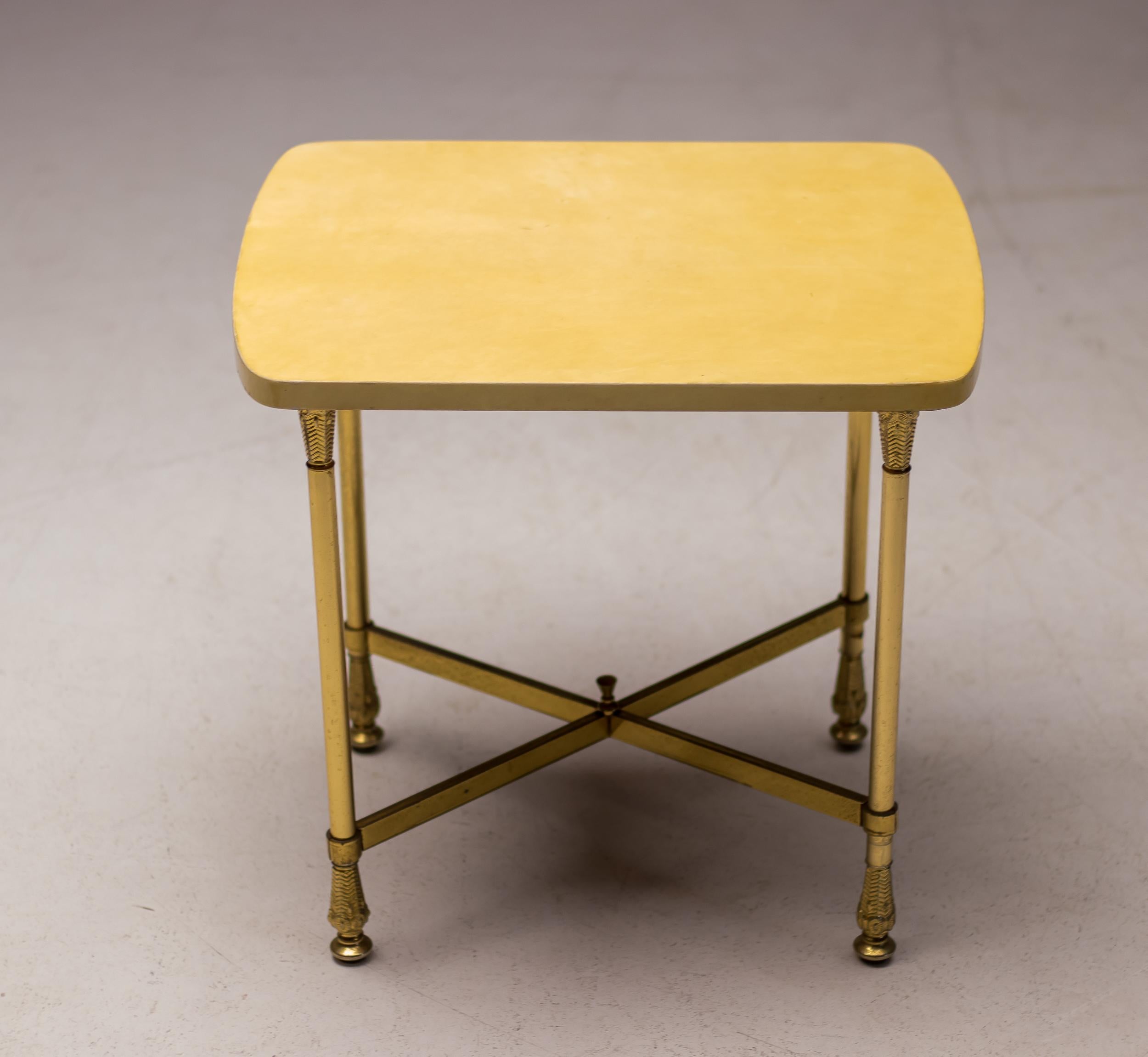 Mid-20th Century Parchment Side Table by Aldo Tura  For Sale