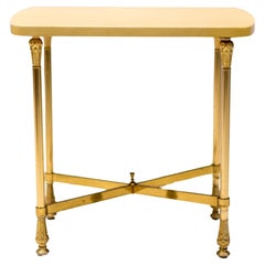 Vintage Parchment Side Table by Aldo Tura 