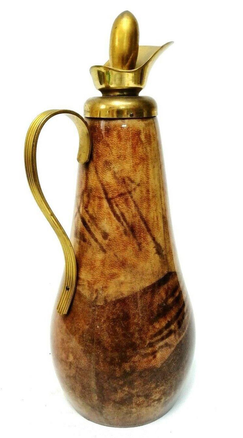 Parchment Thermos Design Macabo from Cusano Milanino, 1950s In Good Condition In taranto, IT