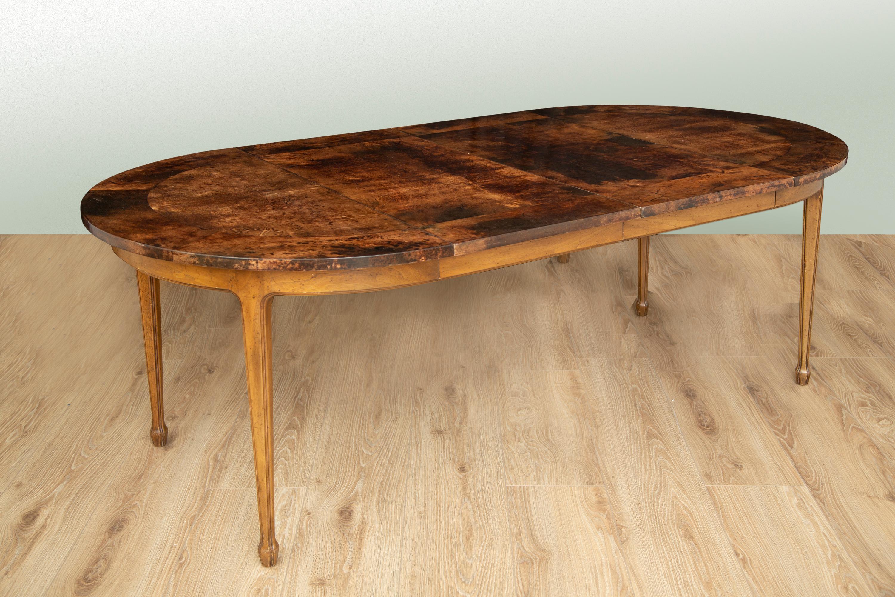  Parchment Top Dining Table by Aldo Tura, Italy, 1970 7
