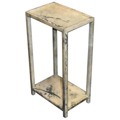 Parchment Two-Tier Side Table