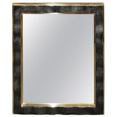 Parchment "Wave" Design Mirror