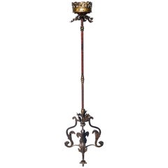 Torchère française parciale dorée et patinée, vers 1880