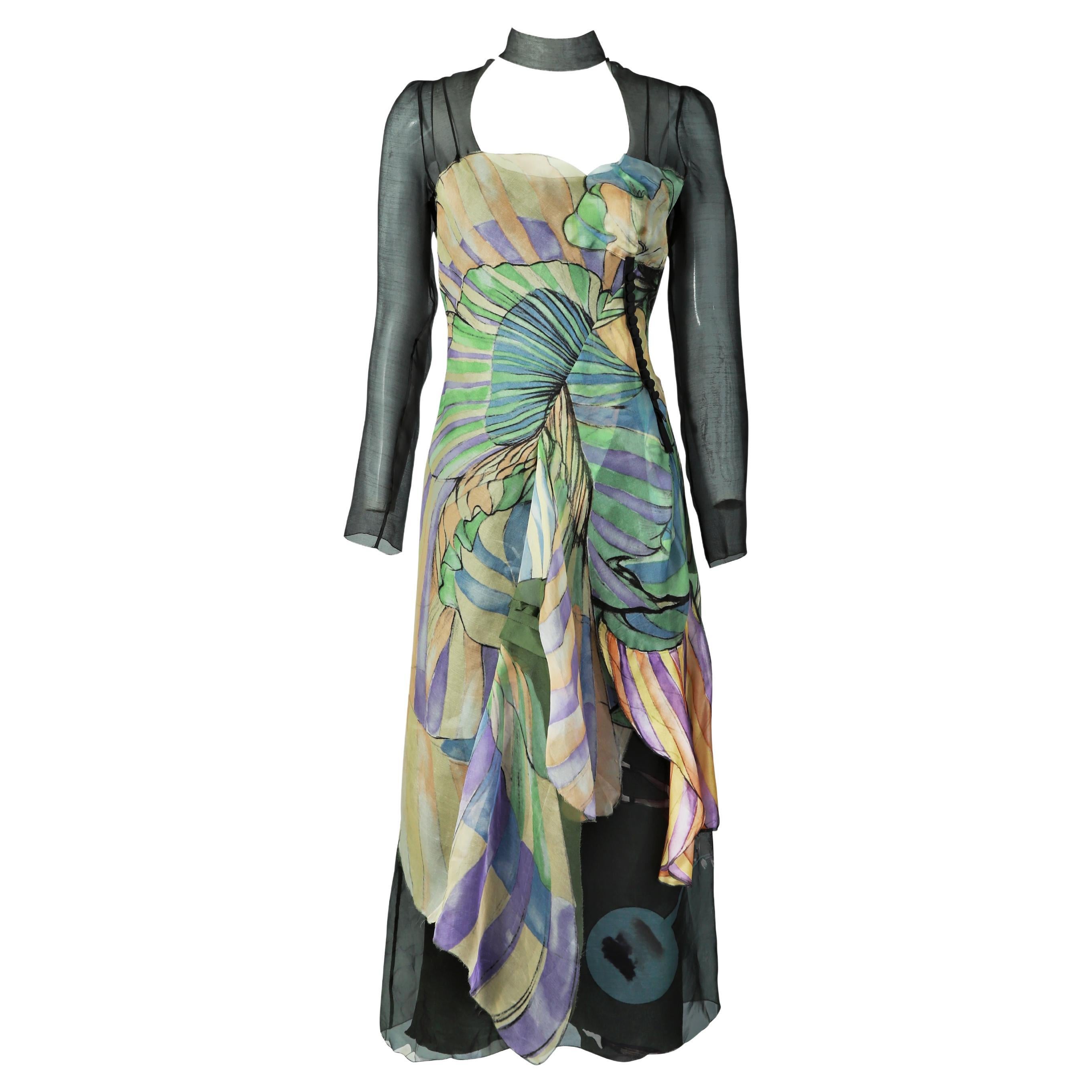 Parda S/s 2008 Green Fairy Collection Robe en mousseline