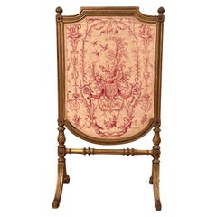 Pare Feu Ecran De Cheminée En Bois Sculpté De Style Louis XVI Epoque XIXème