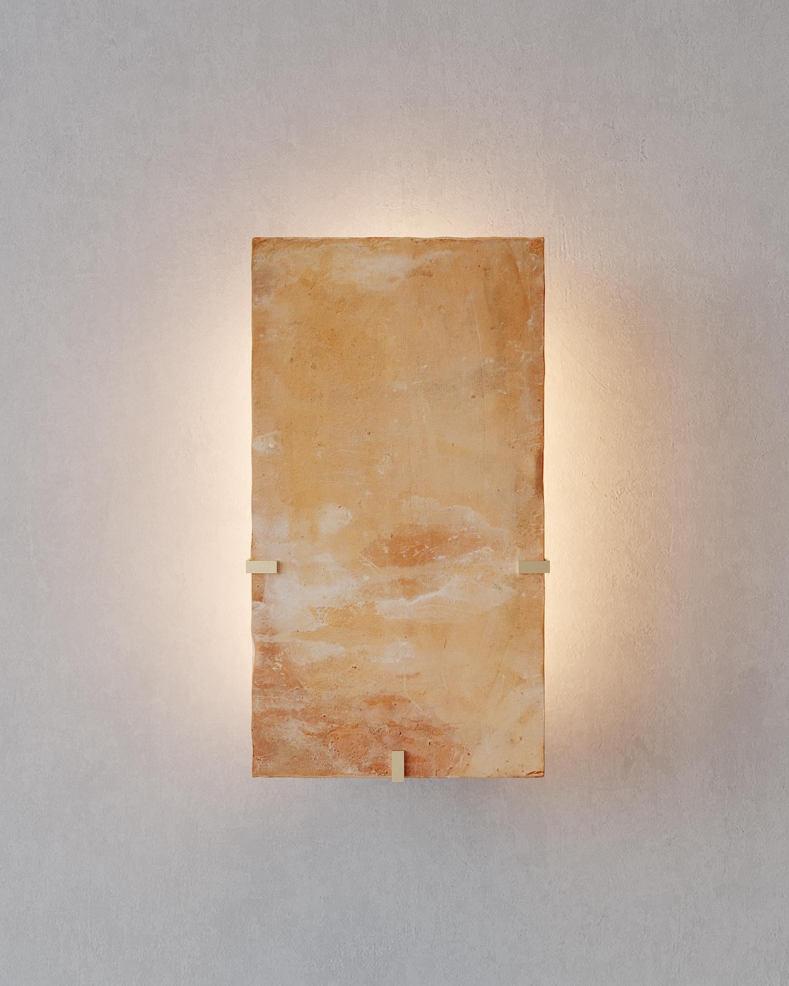 Parefeuille Wall Light by Bosc Design
Dimensions: W 17 x D 7 x H 32 cm 
Materials: Brass finish, marine varnish.


It all started years ago. They were about to complete an architectural project for one of their clients. They needed to find interior