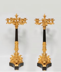 Pareja de candelabros; Francia, época Imperio, c. 1810