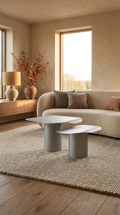 Pareja de dos mesas ONDEEN Edizione Limitata GALARINA - plata