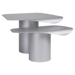 Pareja de dos mesas ONDEEN Edizione Limitata GALARINA - plata